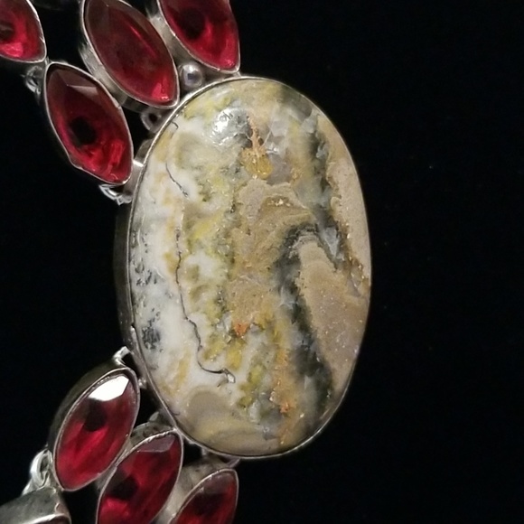 Ocean Jasper Statement Necklace 18" - Picture 2 of 4